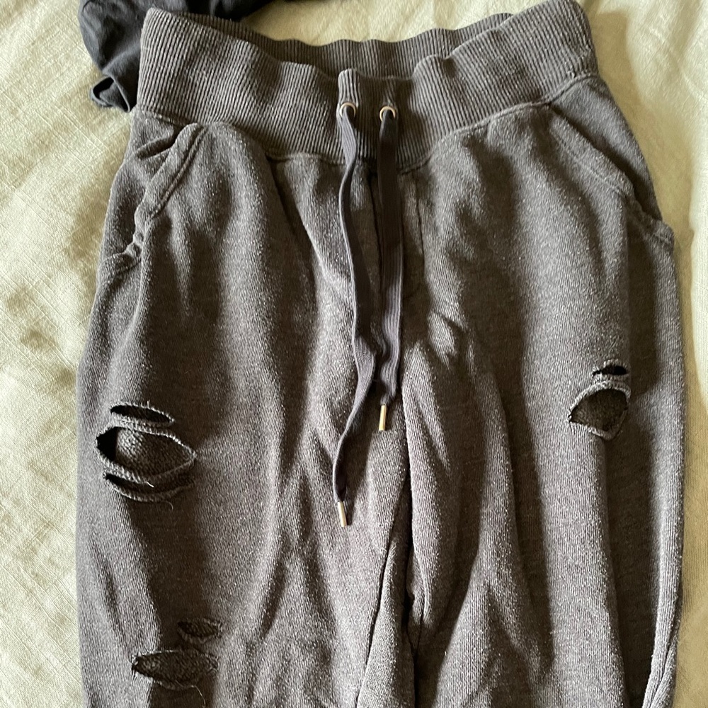 Cozy ripped sweats